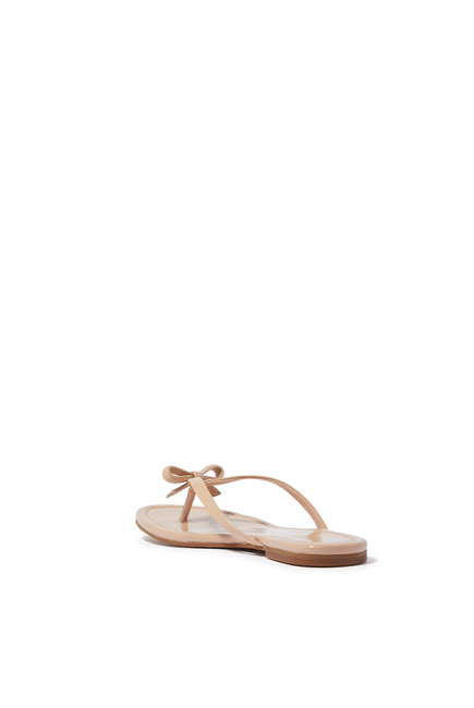 Petite Leather Bow Sandals